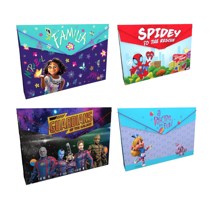 CARPETA PRIMAVERA FUELLE PLASTICA PERSONAJES