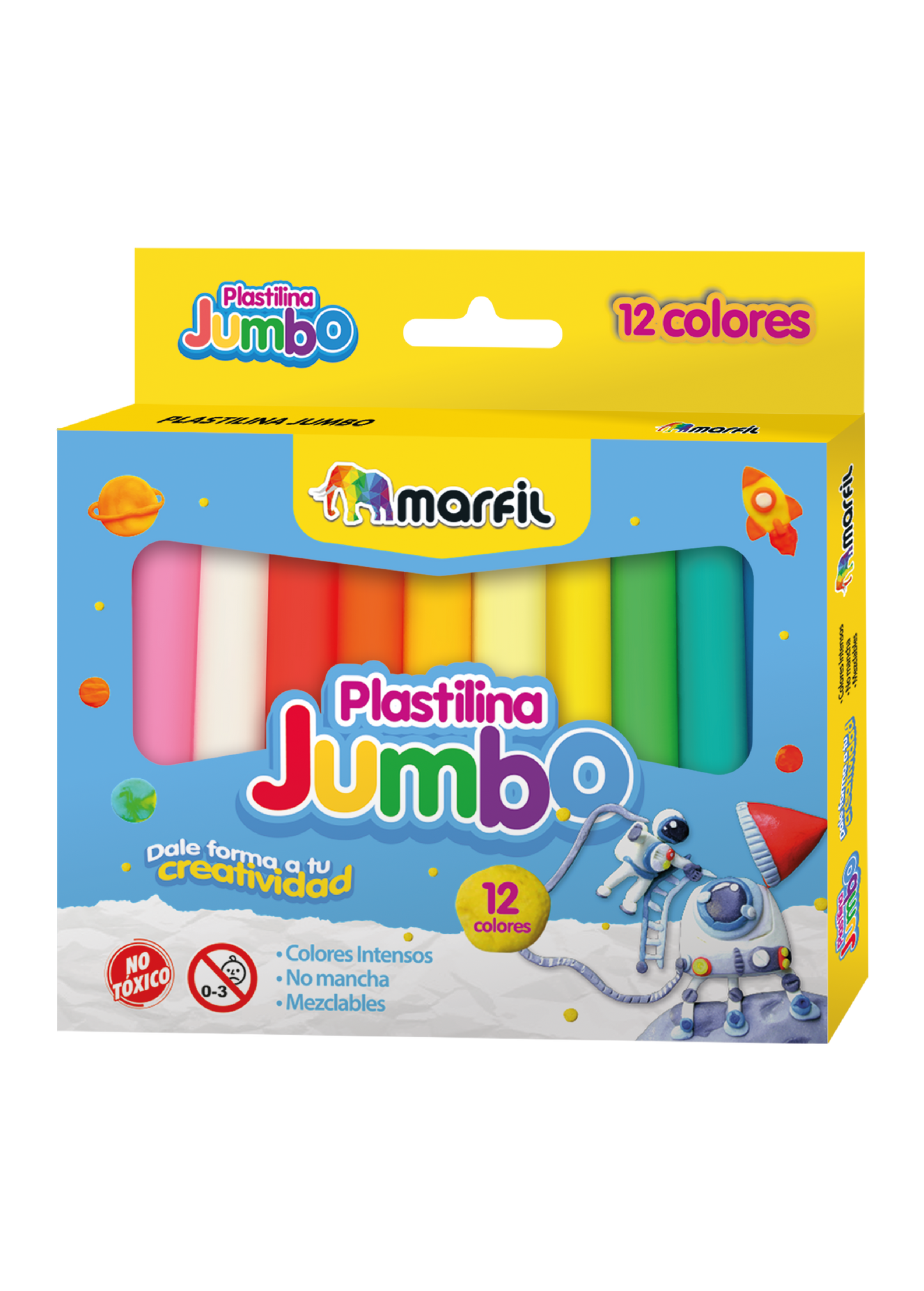 PLASTILINA MARFIL JUMBO * 12