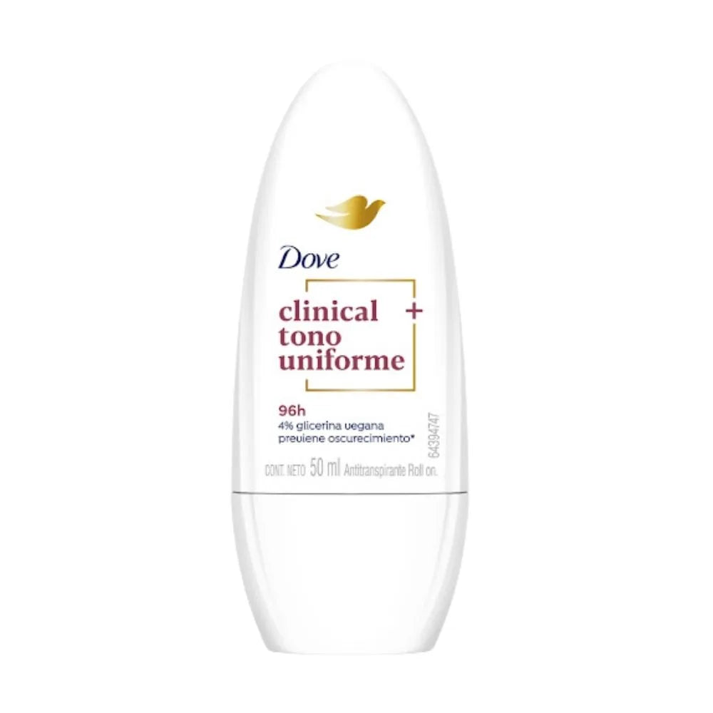 DESODORANTE DOVE CLINICAL TONO UNIFORME ROLLON 50 ML