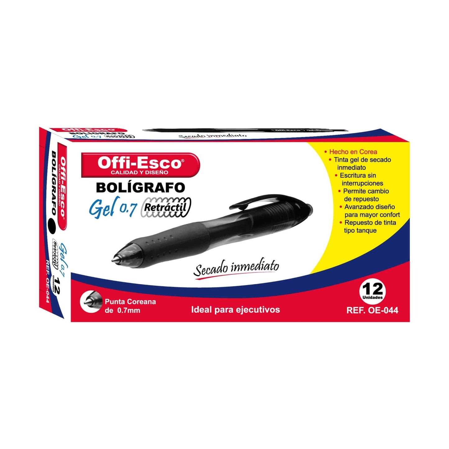 LAPICERO OFFI-ESCO RT 0.7 NEGRO OE044 UNID