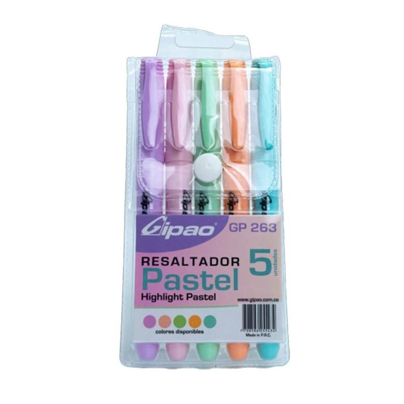 RESALTADOR GIPAO PASTEL * 5 GP263