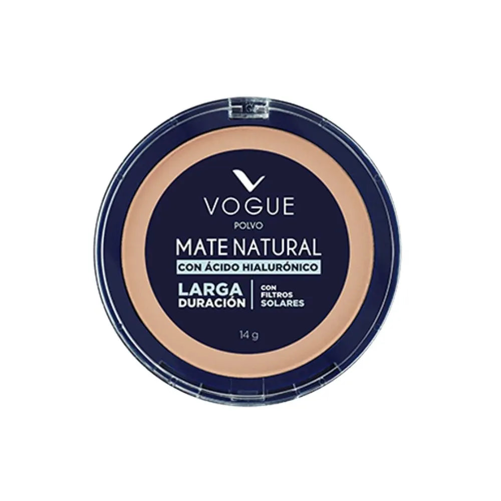 POLVO VOGUE MATE NATURAL CON ÁCIDO HIALURÓNICO TONO NATURAL