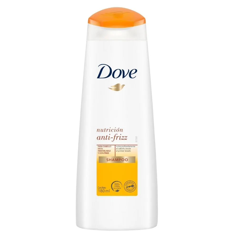 SHAMPOO DOVE NUTRICIÓN ANTI-FRIZZ 180 ML