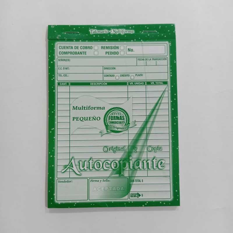 FACTURERO AUTOCOPIANTE PEQUEÑO