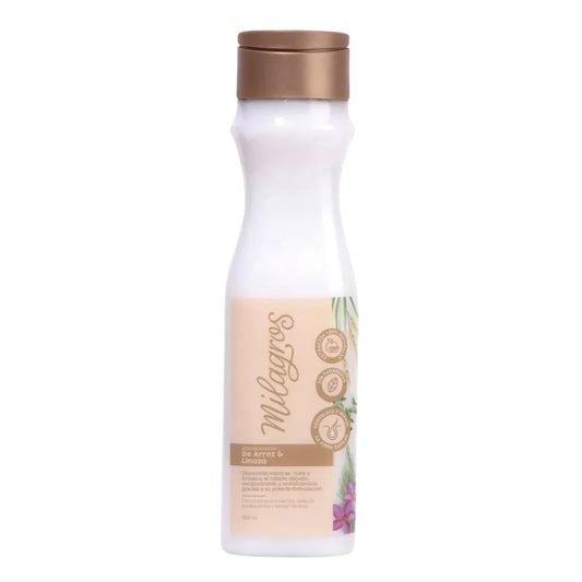 ACONDICIONADOR DE ARROZ Y LINAZA MILAGROS 450 ML