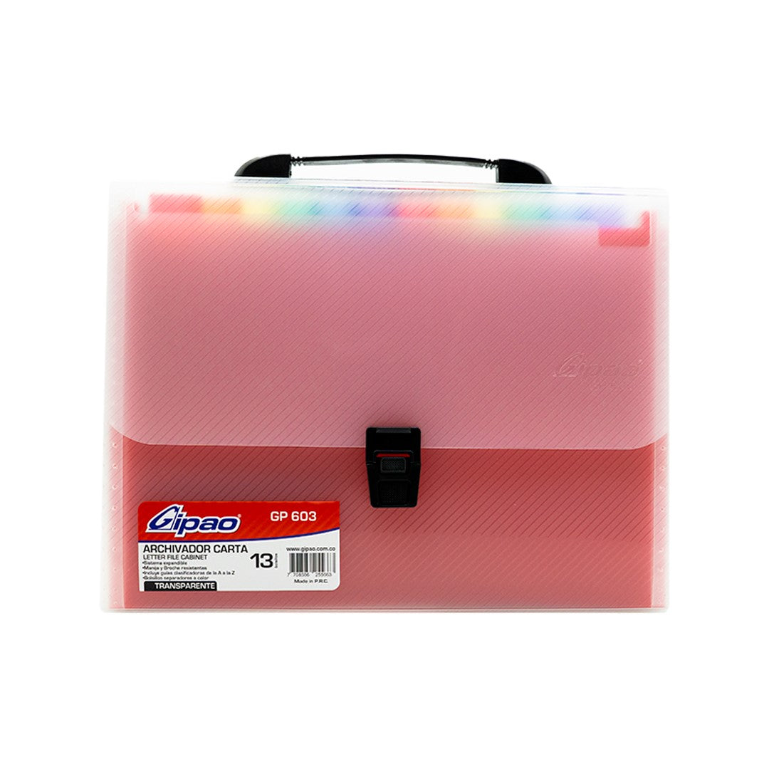 ARCHIVADOR 13B CARTA TRANSPARENTE GIPAO GP603