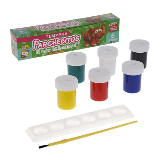 TEMPERA PARCHESITOS ACRILICO CJ * 6