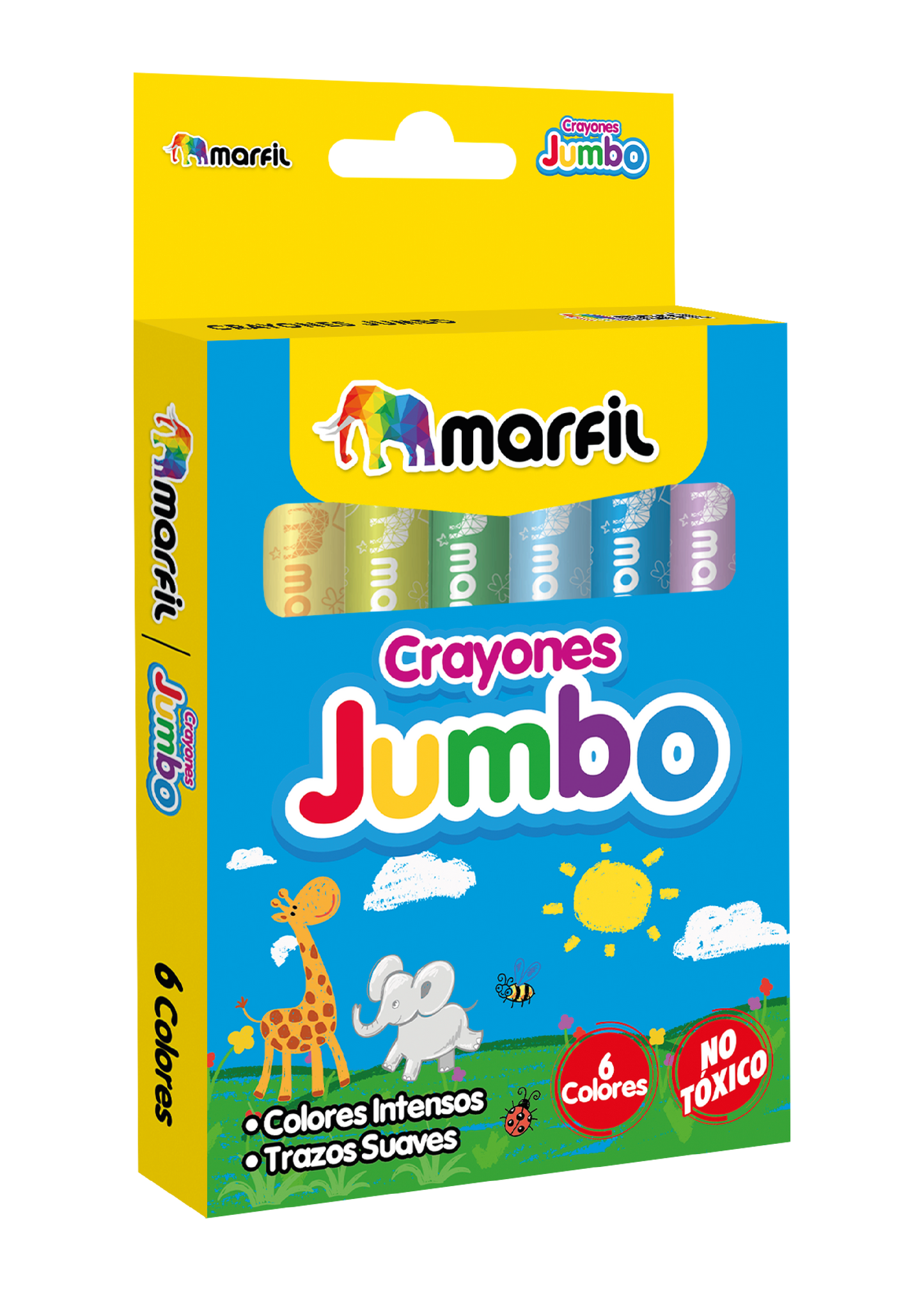CREYON JUMBO MARFIL * 6 UND