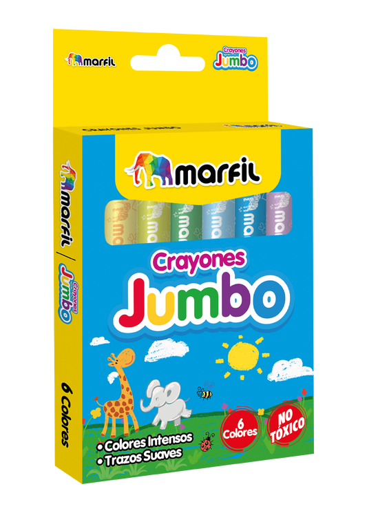 CREYON JUMBO MARFIL * 6 UND