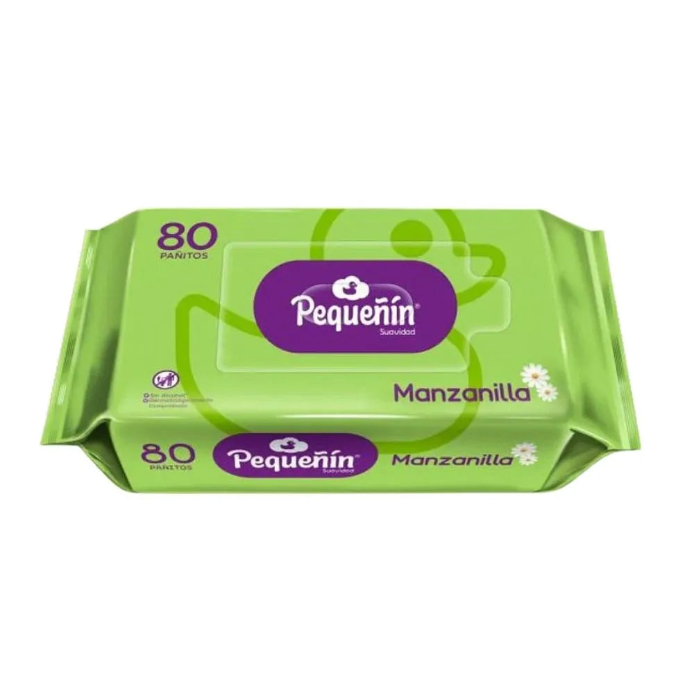 PAÑITOS HÚMEDOS PEQUEÑIN MANZANILLA X 80