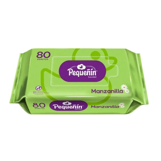PAÑITOS HÚMEDOS PEQUEÑIN MANZANILLA X 80