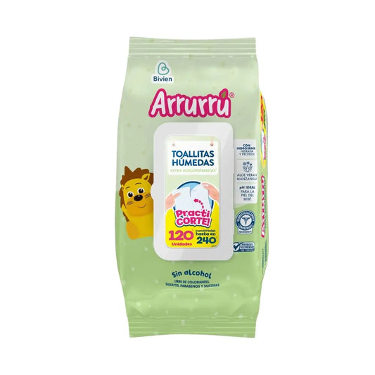 TOALLAS HÚMEDAS ARRURRÚ ALOE VERA X 120