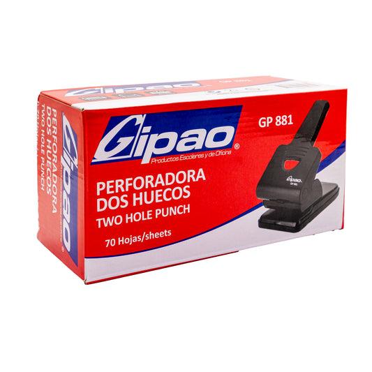 PERFORADORA GIPAO 2 HUECOS 70 HOJAS GP881