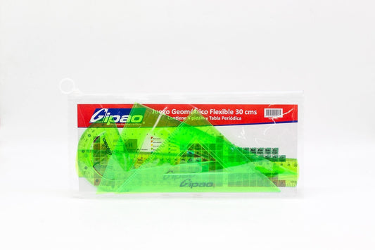 JUEGO GEOMETRICO GIPAO FLEXIBLE 30CM ESTUCHE GP829