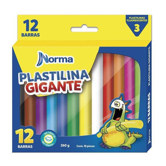 PLASTILINA NORMA * 12 GIGANTE
