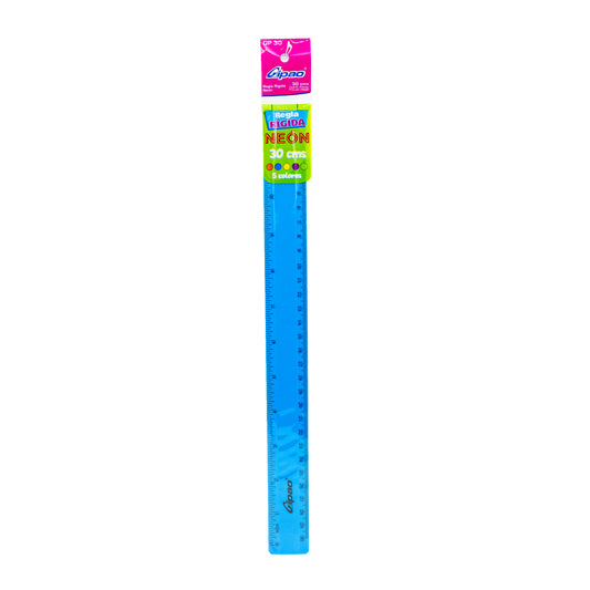 REGLA GIPAO PLASTICA NEON 30 CM GP30