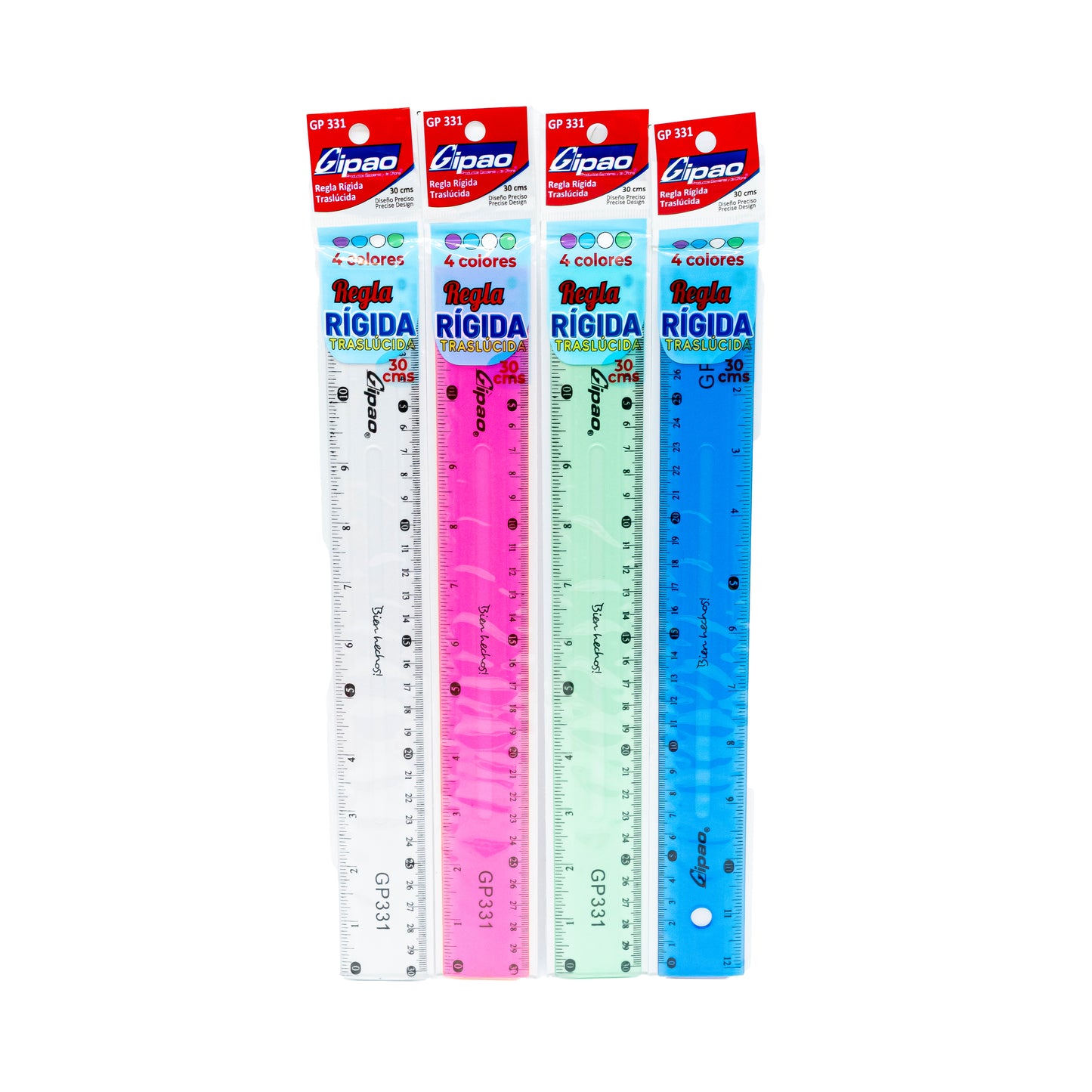 REGLA GIPAO TRASLUCIDA 30CM GP331