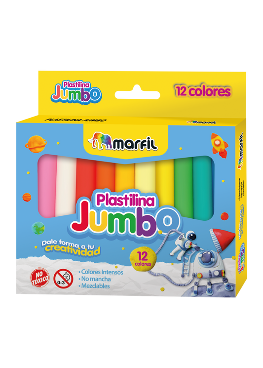 PLASTILINA MARFIL JUMBO * 12