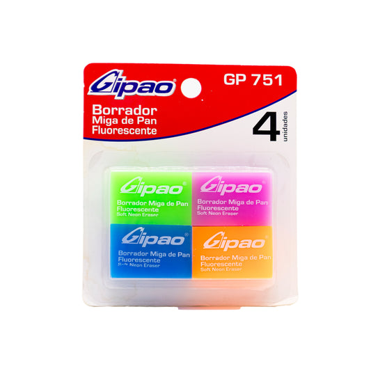 BORRADOR GIPAO FLUORESCENTE KIT * 4 GP751