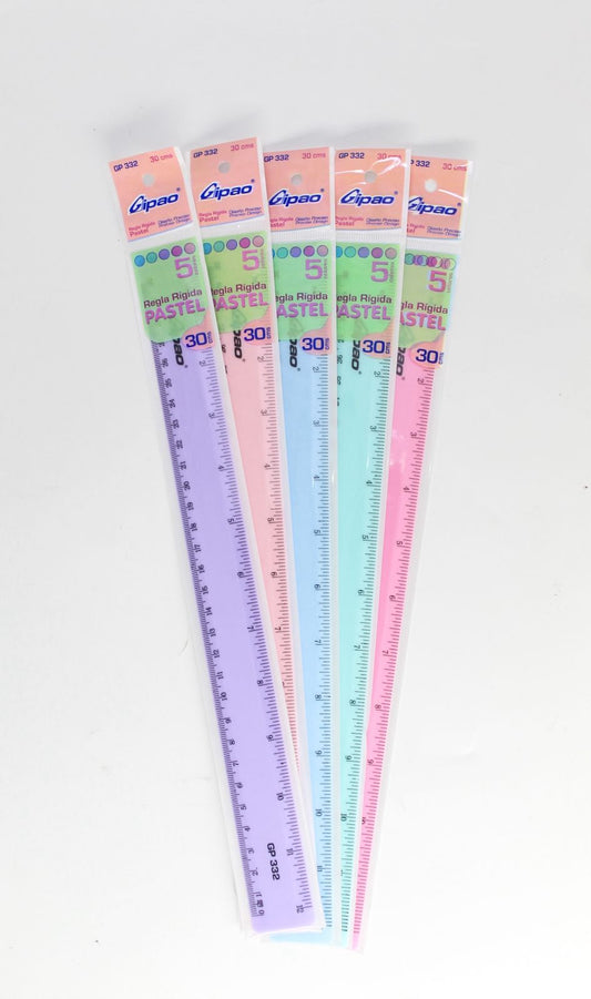 REGLA GIPAO PASTEL 30 CM GP332