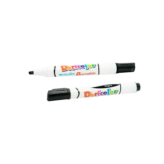 MARCADOR DORICOLOR BORRABLE NEGRO