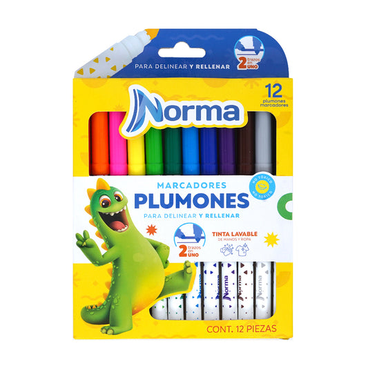 MARCADOR NORMA LAVABLE * 12