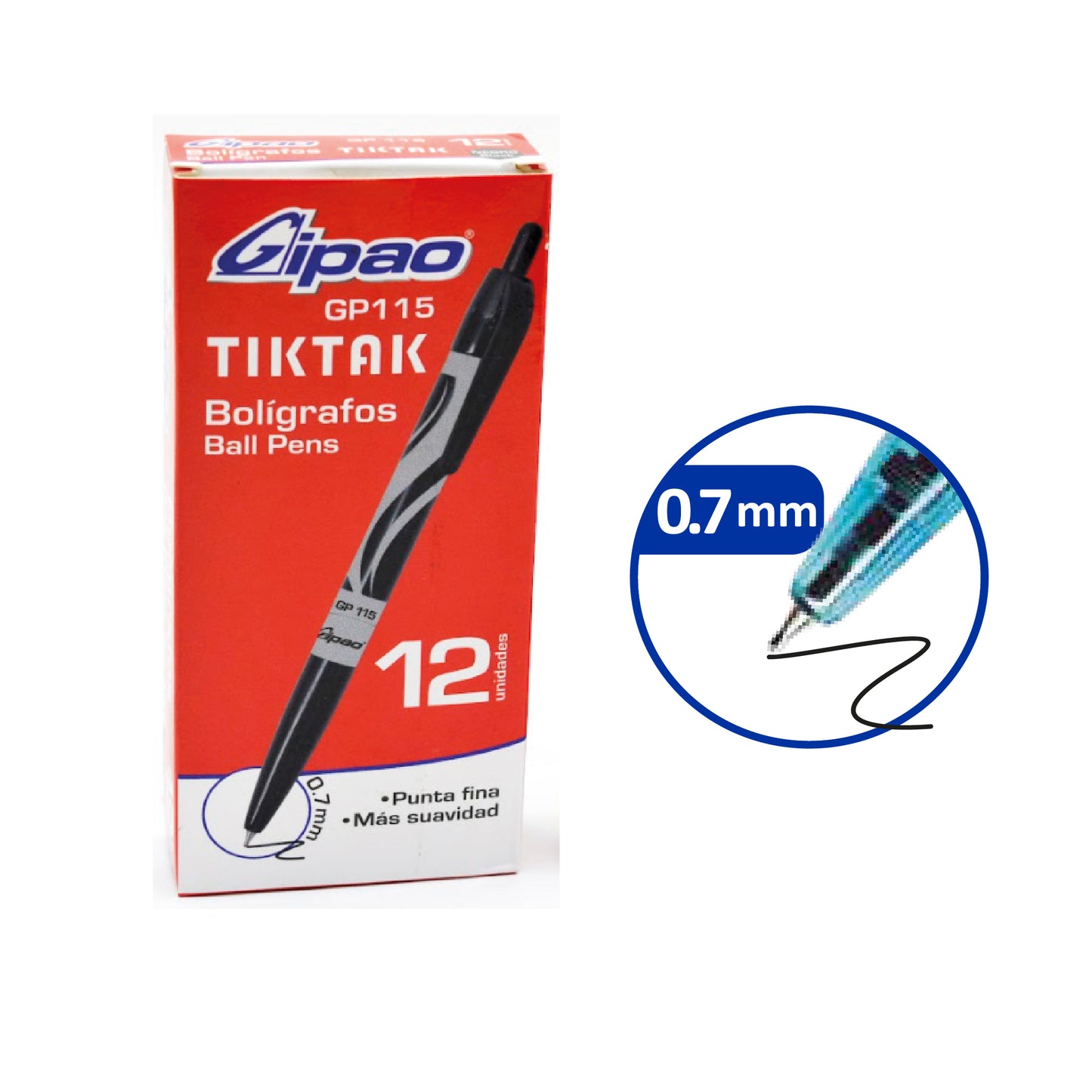 LAPICERO GIPAO TIKTAK RT NEGRO GP115