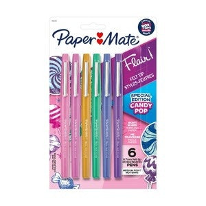 MICROPUNTA PAPER MATE FLAIR CANDY POP/ ESENCIAS NATURAES BLISTER * 6