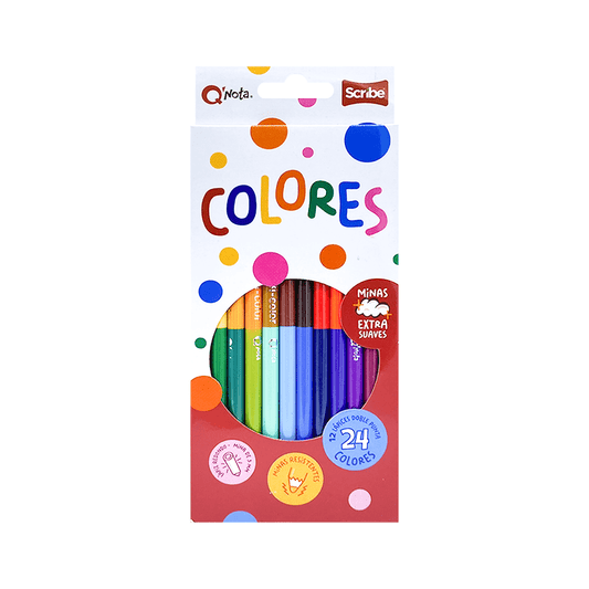 COLOR SCRIBE Q NOTA * 12 DOBLE PUNTA