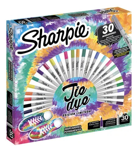 RULETA SHARPIE TIE DYE 30 CT