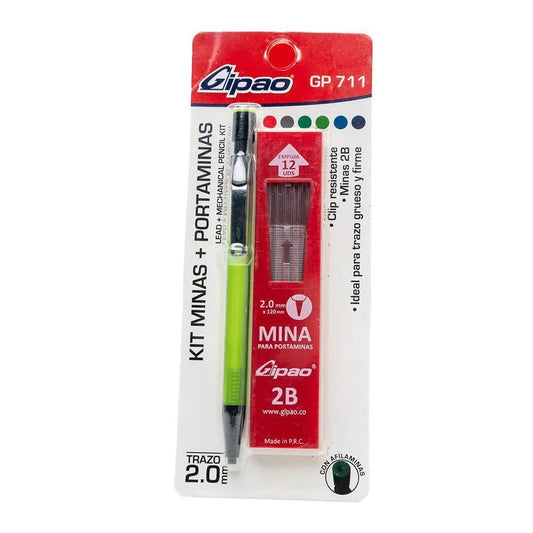 KIT MINA Y PORTAMINAS 2 MM GIPAO