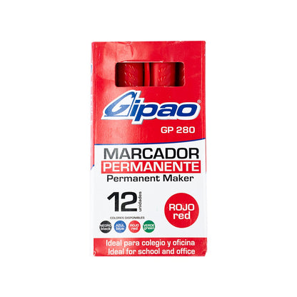 MARCADOR GIPAO PERMANENTE NEGRO GP280