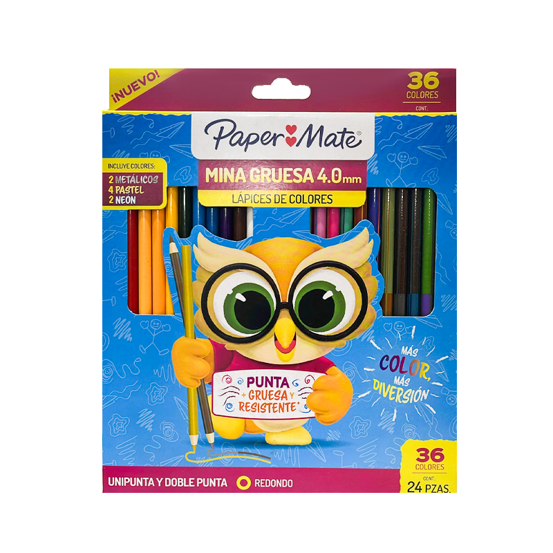 COLOR PAPER MATE * 36 UNIPUNTA/DOBLEPUNTA