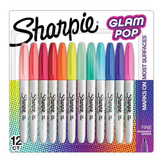 MARCADOR SHARPIE GLAM POP BLISTER * 12