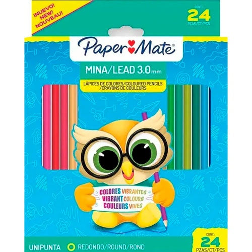 COLOR PAPER MATE 3MM ECONOMICO * 24 UNIPUNTA