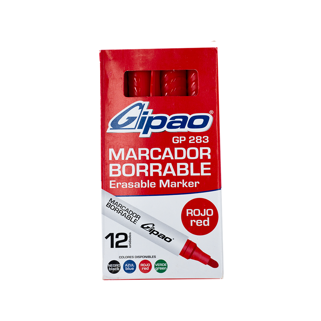 MARCADOR GIPAO BORRABLE NEGRO GP283