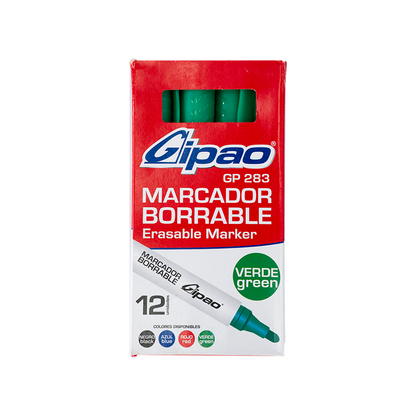 MARCADOR GIPAO BORRABLE NEGRO GP283