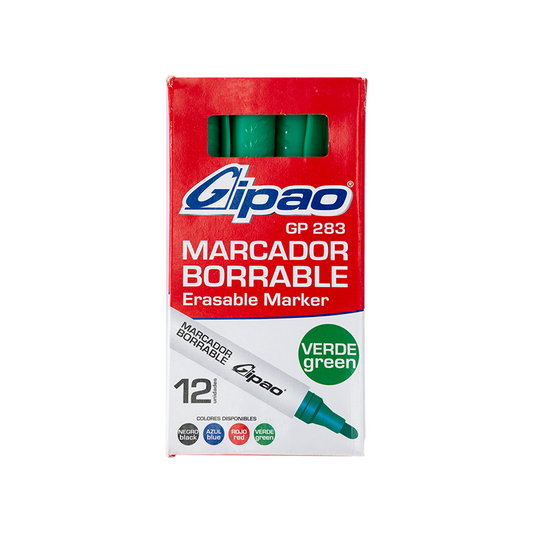 MARCADOR GIPAO BORRABLE NEGRO GP283