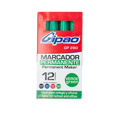 MARCADOR GIPAO PERMANENTE NEGRO GP280