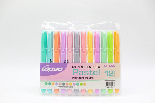 RESALTADOR GIPAO PASTEL * 12 GP266