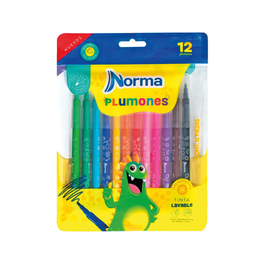 MARCADOR NORMA LAVABLE PUNTA BALA * 12