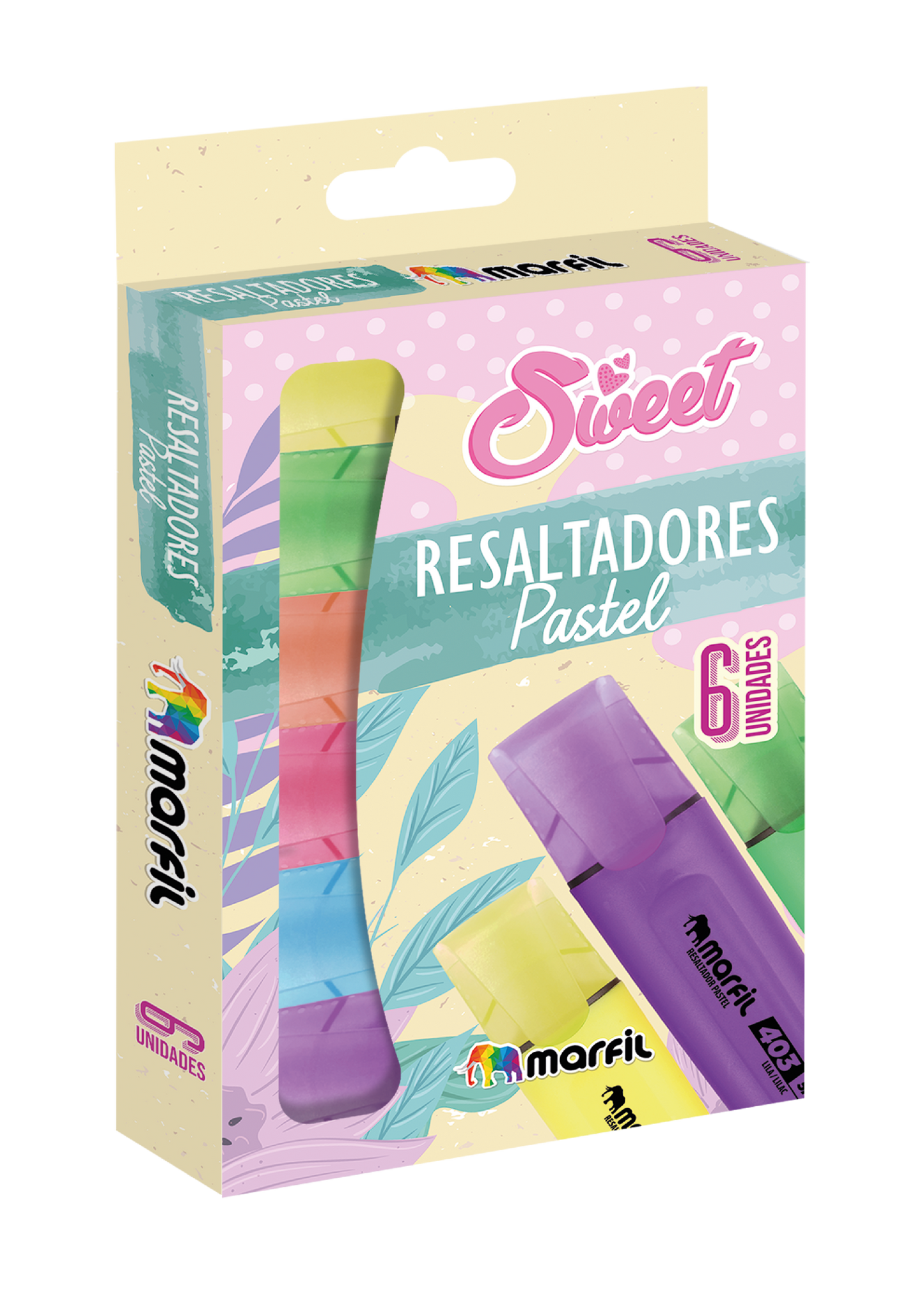 RESALTADOR MARFIL PASTEL ESTUCHE * 6