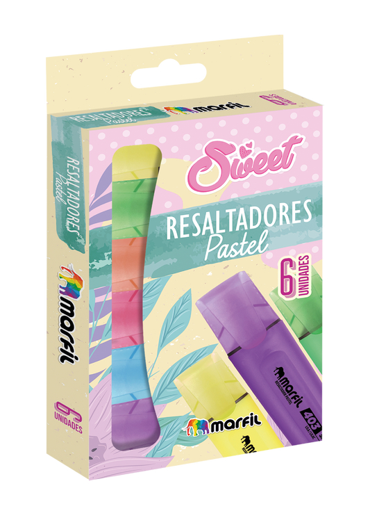 RESALTADOR MARFIL PASTEL ESTUCHE * 6