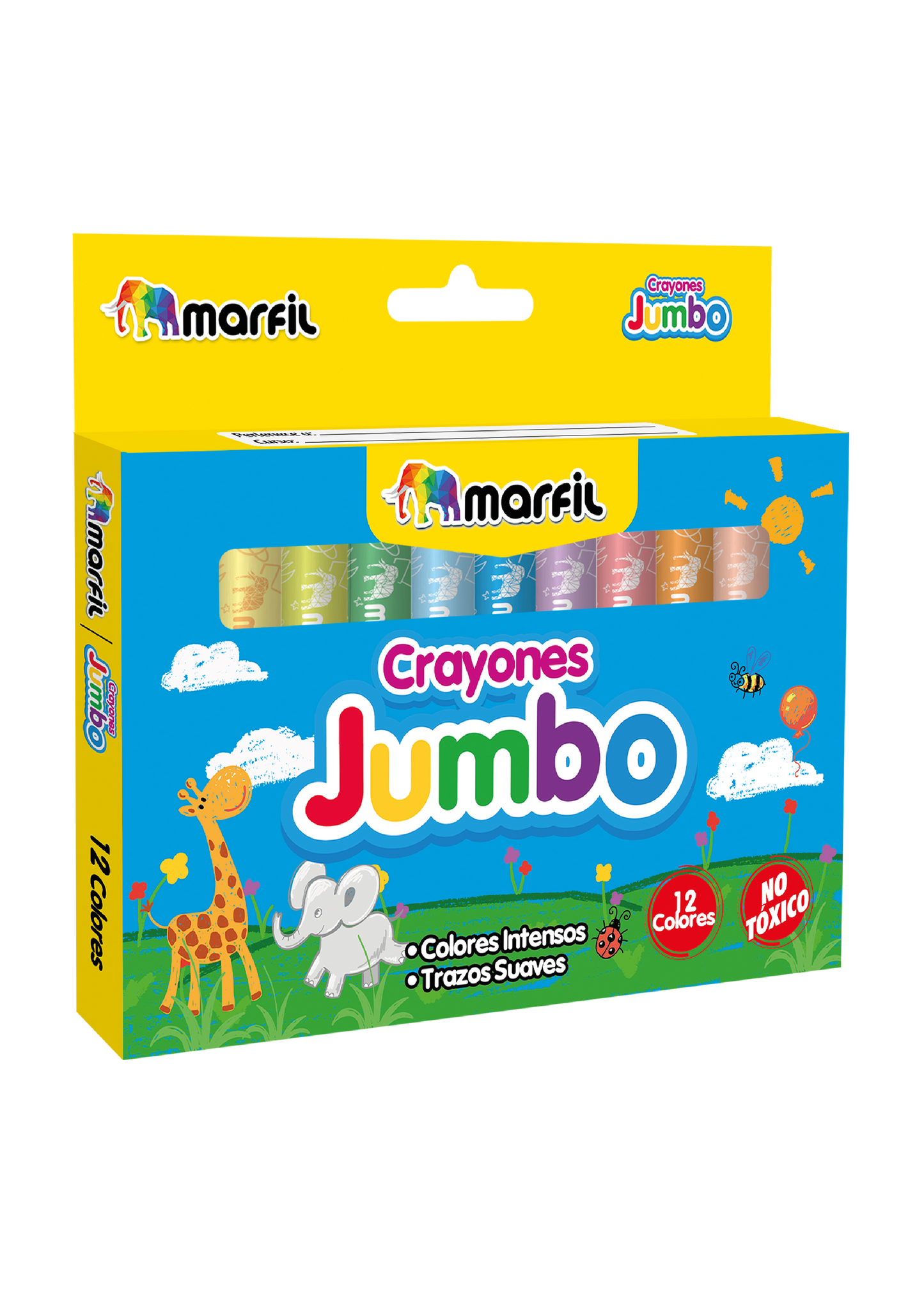 CREYON JUMBO MARFIL * 12 UND