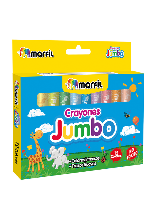 CREYON JUMBO MARFIL * 12 UND