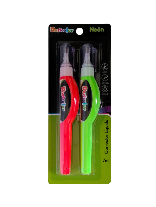 CORRECTOR DORICOLOR LAPIZ NEON ESTUCHE * 2
