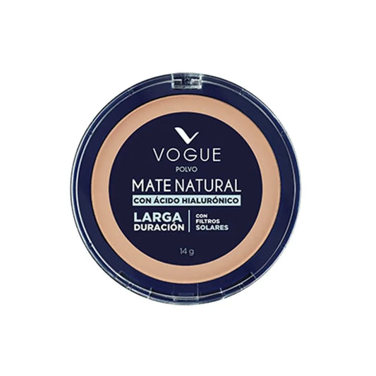 POLVO VOGUE MATE NATURAL CON ÁCIDO HIALURÓNICO TONO NATURAL