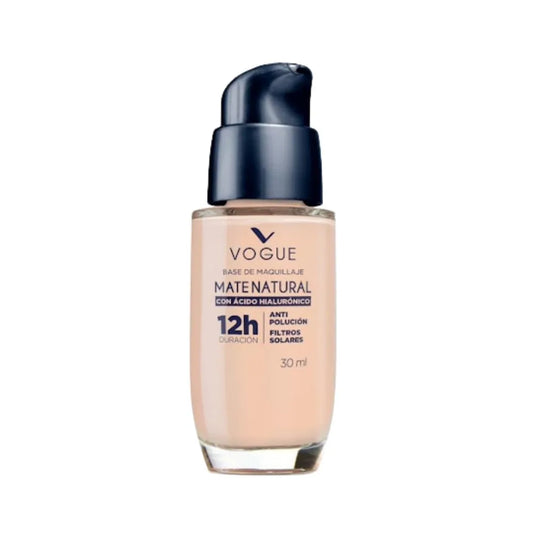 BASE LÍQUIDA VOGUE MATE NATURAL ÁCIDO HIALURÓNICO TONO NATURAL