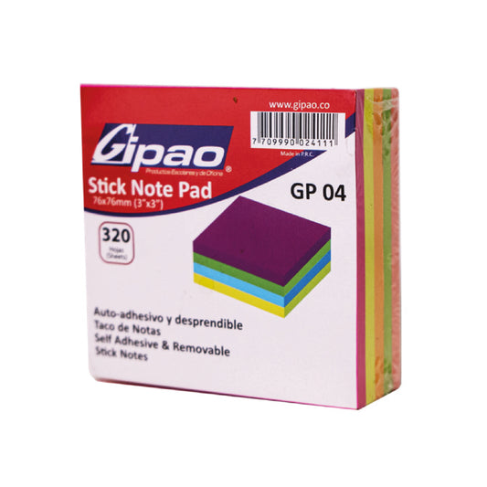 TACO NOTAS ADHESIVAS GIPAO * 320 HOJAS