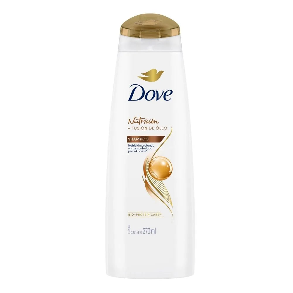 SHAMPOO DOVE NUTRICIÓN + FUSIÓN DE ÓLEOS 370 ML